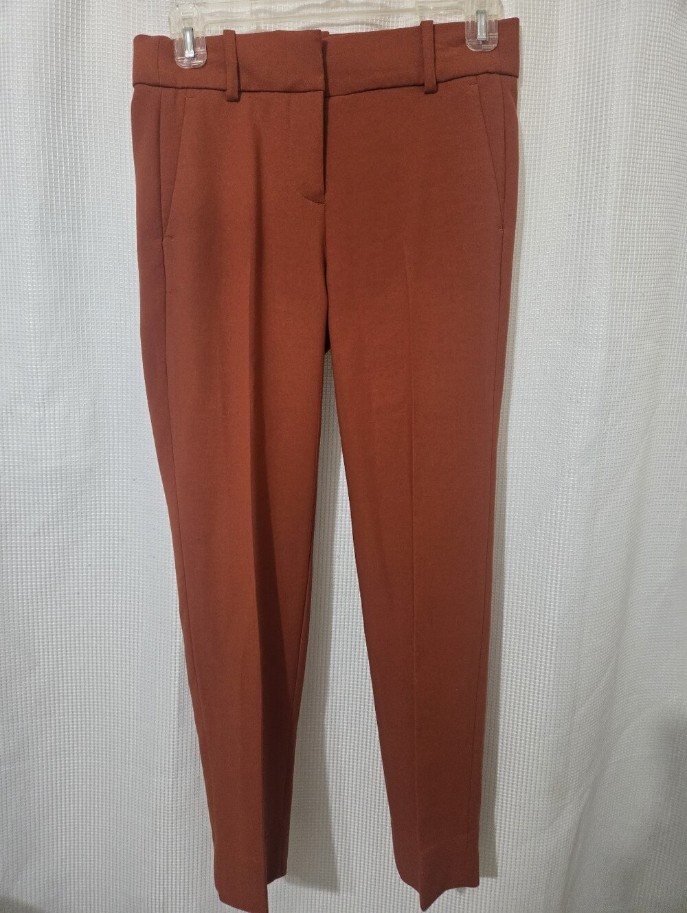 J. Crew Tailored Straight-Leg Pants in Rust